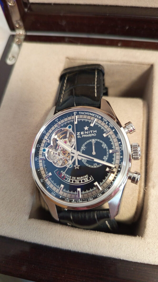 11385 - Zenith 03.2080.4021/21.C496 (2013) - pre-owned conditions with MINOR signs of usage - Card & Box - Image 5