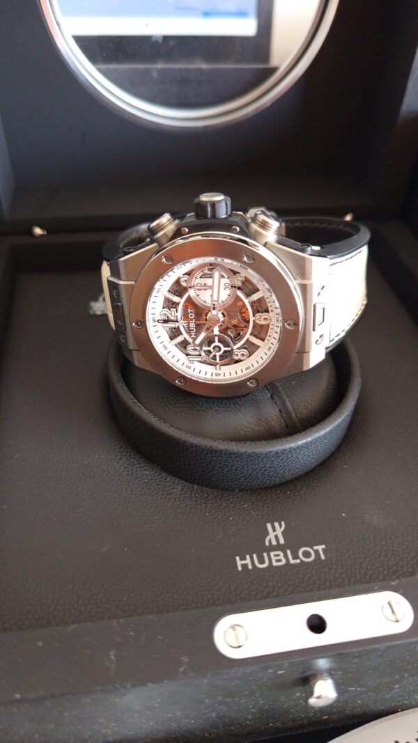11374 - Hublot 411.NE.2010.LR.JSM15 (2024)- pre-owned conditions with MINOR signs of usage - Card & Box - Image 15
