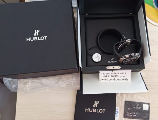 11369 - Hublot 411.NM.1170.RX - pre-owned conditions with MINOR signs of usage - Card & Box - Image 7