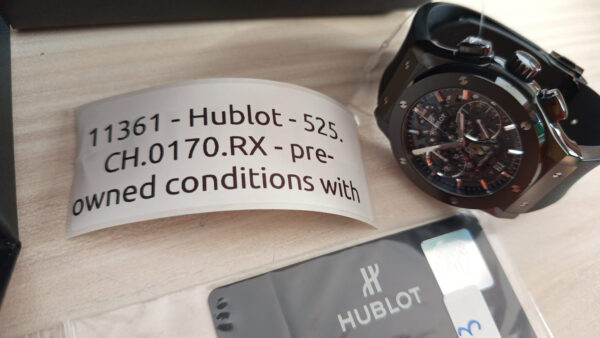 11361 - Hublot 525.CH.0170.RX - pre-owned conditions with MINOR signs of usage - Card & Box - Image 5