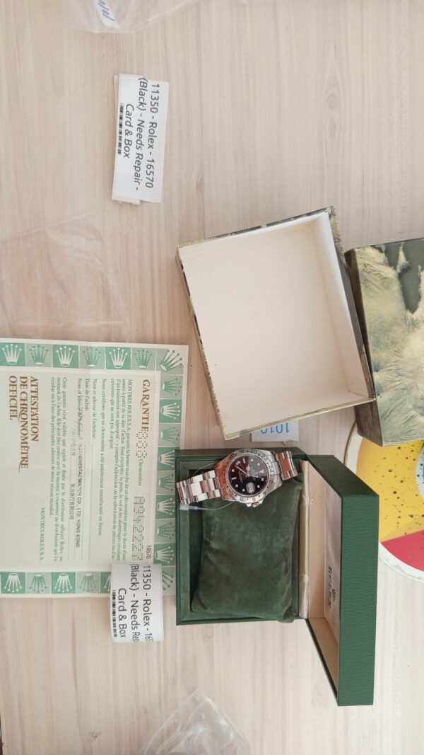 11350 - Rolex - 16570 (Black) - Serviced and Polished - Card & Box - Image 5