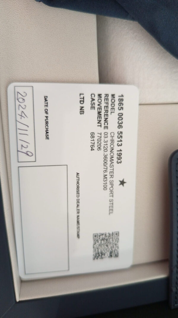 11334 - Zenith - 03.3120.3600/76.M3100 (Meteorite 2024) - RETAIL READY - Card & Box - Image 6