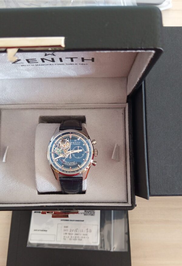 11325 - Zenith 03.2085.4021 Blue (2015) - RETAIL READY - Card & Box - Image 6