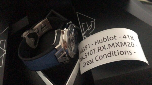10391 - Hublot 418.NX.5107.RX.MXM20 (Extra Straps) - Great Conditions - Card & Box - Image 15