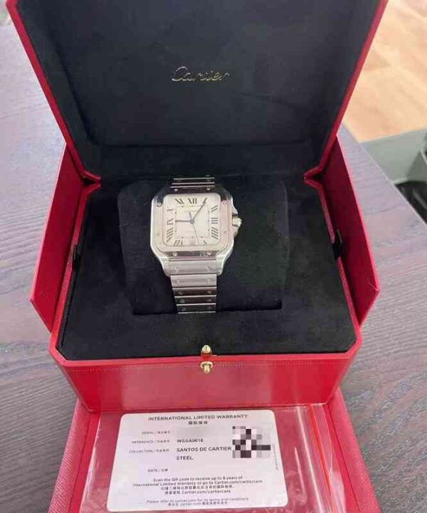 12124 - Cartier - WSSA0018 - pre-owned conditions with MINOR signs of usage - Card & Box