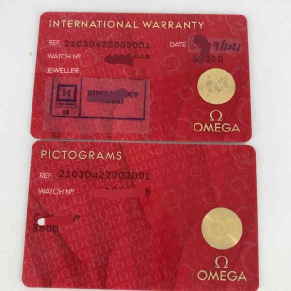 12084 - Omega - 210.30.42.20.03.001 - pre-owned conditions with MINOR signs of usage - With Card - Image 4