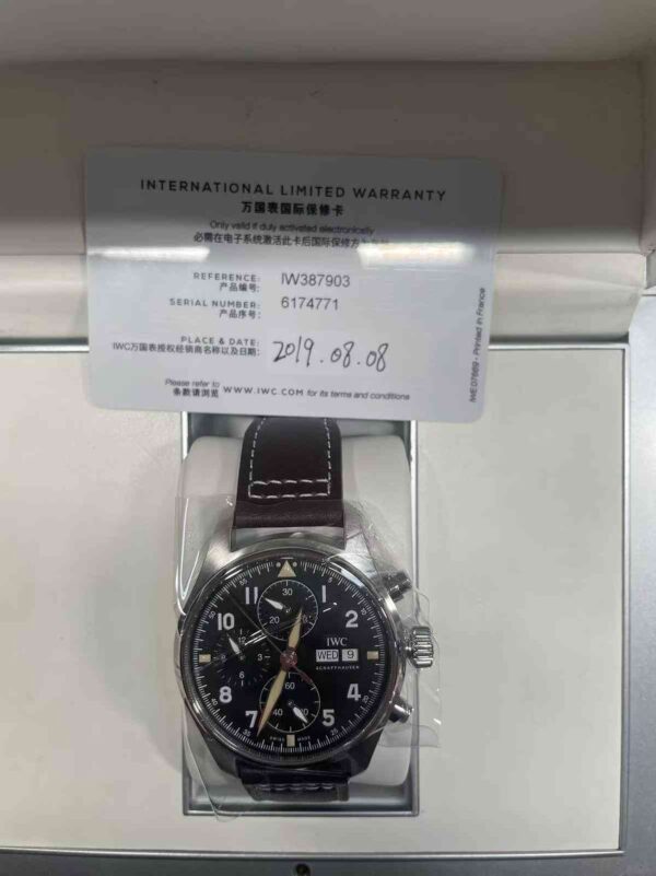 12040 - IWC - IW387903 - pre-owned conditions with MINOR signs of usage - Card & Box