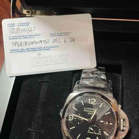 12189 - Panerai - PAM00347 - pre-owned conditions with MINOR signs of usage - Card & Box
