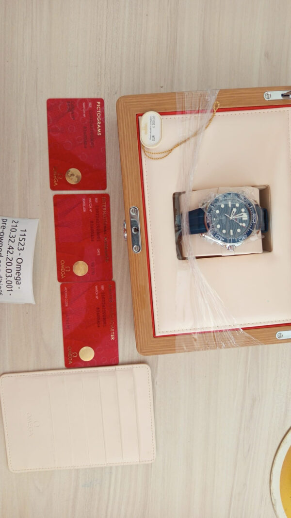 11523 - Omega - 210.32.42.20.03.001 - pre-owned conditions with MINOR signs of usage - Card & Box - Image 11