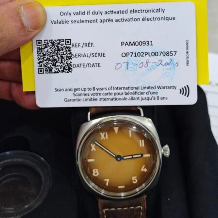 11461 - Panerai - PAM00931 - pre-owned conditions with MINOR signs of usage - Card & Box