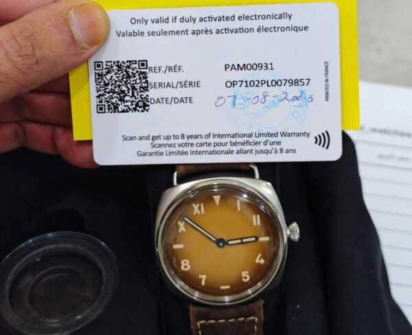 11461 - Panerai - PAM00931 - pre-owned conditions with MINOR signs of usage - Card & Box