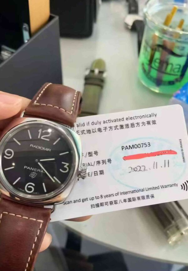 12517 - Panerai - PAM00753 - pre-owned conditions with MINOR signs of usage - Card & Box