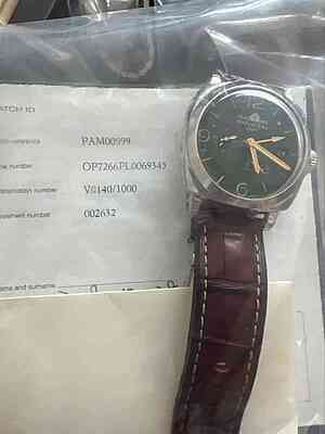 12595 - Panerai - PAM00999 - pre-owned conditions with MINOR signs of usage - Card & Box