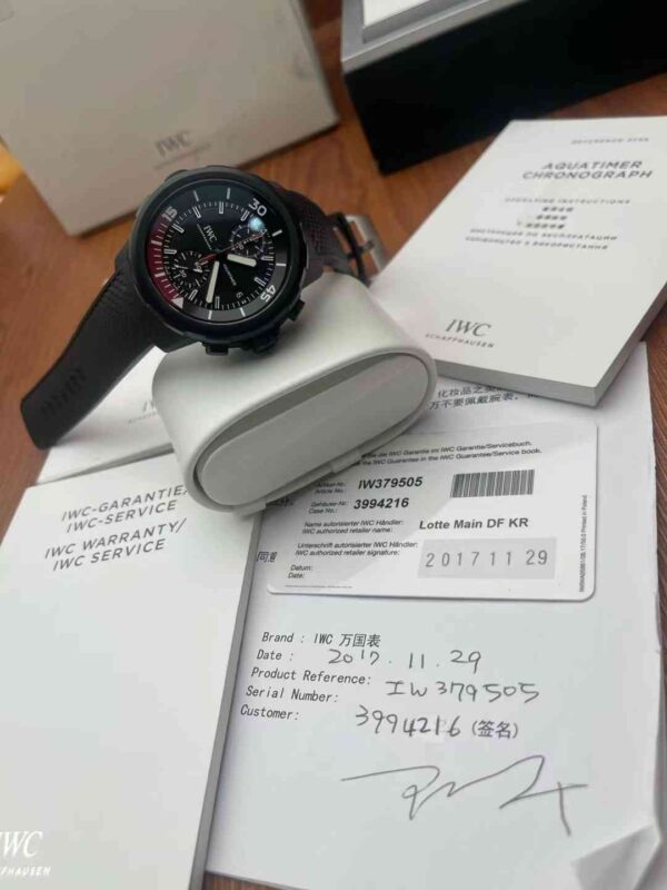12458 - IWC - IW379505 - pre-owned conditions with MINOR signs of usage - Card & Box - Image 2