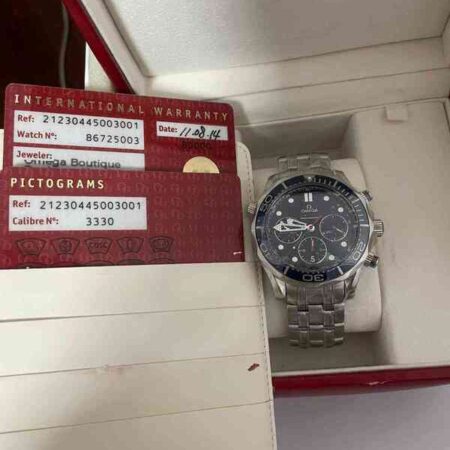 13028 - Omega - 212.30.44.50.03.001 - pre-owned conditions with MINOR signs of usage - Card & Box