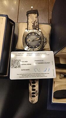 13058 - Panerai - PAM01518 - RETAIL READY - Card & Box