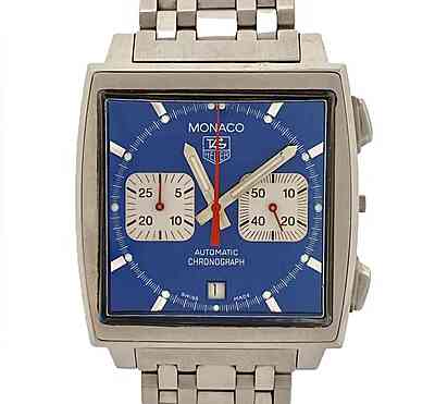 11824 - TAG Heuer - Monaco CW2113 - Serviced and Polish - Card & Box