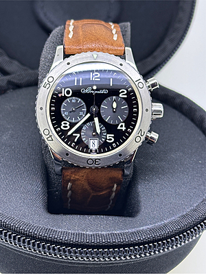 12095 - Breguet - 3820ST/H2/9W6 - Polished (AM Straps) - Card & Box