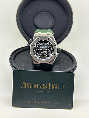 12642 BR Audemars Piguet - 15710ST K Serial (BLACK) - Repaired - Card & Box