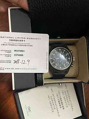 12183 - IWC - IW378901 - pre-owned conditions with MINOR signs of usage - Card & Box