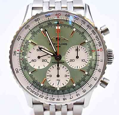 14664 - Breitling - AB0139 (Green) - pre-owned conditions with MINOR signs of usage - Card & Box